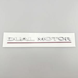 TEMU Tesla Model 3 Model X Model S Y용 1개 ABS 듀얼 모터 언더라인 레터 배지 리어 트렁크 엠블럼 자동차 스티커 데칼