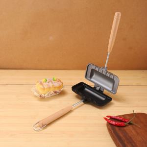 TEMU 샌드위치 양면 베이킹 팬, 전원이 필요 없는 아침 식사용 팬. 분리형 양면 논스틱 프라이팬으로, 계란 후라ย, 팬케이크, 토스트, 와플, 샌드위치, 햄버거, 빵 굽기에 적합합니다. 필수 베이킹 도구