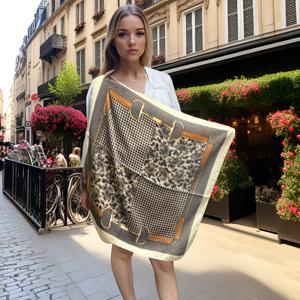 TEMU 27인치의 레트로 기하학적 패턴의 천사 모양의 사각 스카프. 이 우아한 스카프는 남녀 모두에게 완벽하며, 스타일리시한 헤드스카프 또는 헤어 액세서리로 사용할 수 있습니다. 대형 손수건으로도 사용할 수 있습니다.