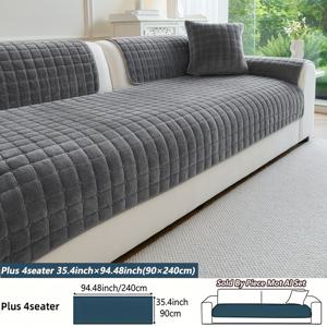 TEMU 심플 스타일 플러시 소파 쿠션 1개, 가을 겨울용 따뜻한 소파 커버, 반려동물 친화적, 가구 보호 커버, 모든 소파에 적합, 세탁기 사용 가능, 손세탁 가능, 거실, 침실, 사무실 소파 쿠션 장식용