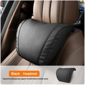TEMU A 나파 자동차 헤드레스트 베개, 고급 자동차 시트 액세서리, 사계절용 통기성 구멍 뚫림, 목 지지 디자인, 인체공학적 차량 시트 모양