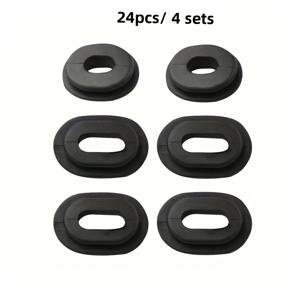 TEMU 바디 사이드 커버용 고무 와셔 24개, 4세트로 구분, 리듀서 커버 와셔 볼트 포함, 충분한 수량으로 요구 사항을 충족합니다.