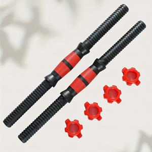 TEMU 다용도 덤벨 및 바벨 콤비네이션 세트 - 2개 고무 코팅 웨이트 바 + 4개 미끄럼 방지 볼트 | 전문가용 근력 운동 장비 | 스타락 안전 시스템 | 땀 흡수 폼 그립 | 팔/어깨/복근/다리 전체 운동