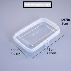 TEMU 튼튼한 PET 여행용 정리함, 플립형 디자인, 화장품 및 애완동물 용품 보관에 적합 - 투명 보관 용기, 쌓을 수 있는 디자인, 안전한 잠금, 잦은 여행객을 위한 필수 보관함