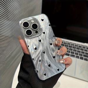 TEMU 휴대폰 케이스 - 흰색 깃털 얀 간편한 작은 하트 패턴 휴대폰 케이스는 삼성 갤럭시 A02 A03S A04 A05S A06 A13 A14 A15 A16 5G A21S 만화 투명 낙하 방지 풀 패키지 A22 A23 A24 A25 A32 A34 A35 A50 A52 A53 A54 휴대폰 케이스 A55에 적합