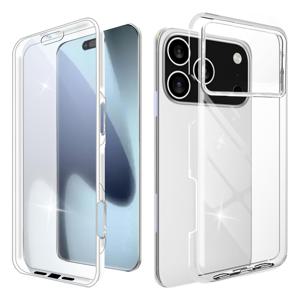 TEMU 폰 케이스: 360° 전면 후면 더블 사이드 보호 케이스, 아이폰 17 프로 맥스 에어 플러스 16e 7 8 플러스 X XR XS 11 12 13 프로 맥스 호환