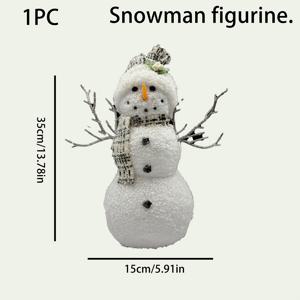 TEMU 모자와 스카프 눈사람 - 부드러운 플러시 소재로 제작 - 폼 및 패브릭 구조, 스카프 및 탑햇 특징, 미소와 빨간 입술로 표현 - 멀티 룸 크리스마스 트리 및 홈 데코레이션에 적합