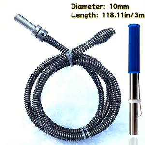 TEMU 2개 세트 헤비듀티 자동 공급 전기 드레인 스네이크 키트, 주방, 욕실, 화장실, 샤워기 및 싱크대 배수구 청소용 유연한 파이프 클리너