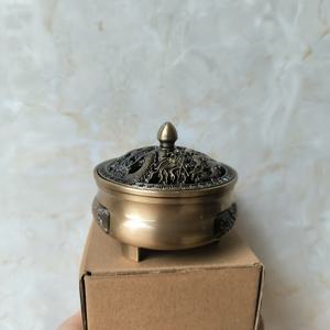 TEMU 고대 청동 스타일 향로 - 삼족 견고한 아연 합금 스머징 & 홀더, 정교한 중국 선 디자인, 가정용 사원, 명상 공간 - 스틱, 콘, 파우더 향과 호환 (배터리 불필요)