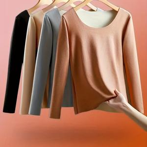 TEMU 4개입, 매우 따뜻함 (고품질), 스타일리시하고 편안함, 가정복, 속옷, 겉옷에 적합, 모든 계절에 착용 가능, 아웃도어 제품>피트니스, 용품>의류>여성>여성 속옷, 우아한 여성 의류