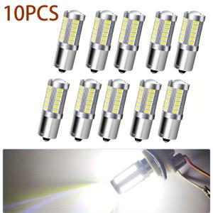 TEMU 10개입 LED 차량 후미등 브레이크등 후진등 주행등 안개등 1156 Ba15S P21W 1157 Bay15D P21/5W S25 G18 고휘도 5730 램프 비드 33개 렌즈 사용, 300% 밝기 증가, 긴 수명, 간편한 설치 가능