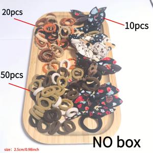 TEMU 80개 HIMOP 스타일 헤어 액세서리 세트, 여성용 - 80개 (리본, 꽃, 하트, 물방울 무늬, 체크 무늬, , 단색) - 헤어 클립, 리본, 헤어밴드, 올 시즌용 머리끈 - 생일, 크리스마스 선물로 완벽