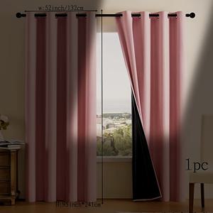 TEMU 싱글 패널 1개, 경량 100% 암막 커튼, 아일렛 채광 차단 커튼/간편 설치형 커튼/거실, 컨트리 가든, 침실, 발코니, 욕실, 주방용 침실 패널 커튼