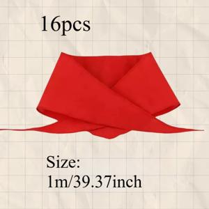 TEMU 16개 세트 레드 삼각 스카프 - 남녀공용 애니메이션 테마 파티 의상 액세서리, , 드라마, 테마 이벤트용 롤플레이 스카프 - 아이코닉 레드 삼각 디자인 (대량 패키지)