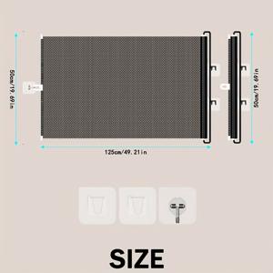 TEMU 개폐식 반려동물 울타리 1개, 전문 반려동물 장벽, 가정용 실내 돌아다니지 못하게 하는 울타리, 고양이 안전 가드레일, 개폐식 휴대용 울타리. 거실 및 침실 반려동물 칸막이용, 반려동물의 씹기 및 배뇨 방지. 또한 발코니 보호, 임시 반려동물 격리, 실내 잡동사ri 정리용으로도 사용 가능.