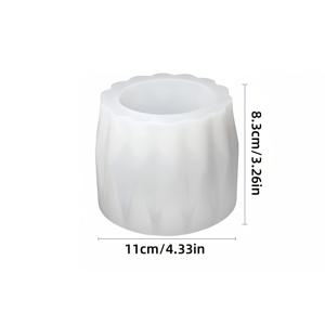 TEMU 재사용 가능하고 쉽게 분리되는 실리콘 클레이 몰드, 석고, 레진, 클레이, 콘크리트 호환 - 꽃병 & 캔들 만들기 몰드, 중심 실린더 디자인, DIY 공예, 웨딩 파보어, 파티 장식 - 핸드메이드 클레이 용기 & 캔들 만들기