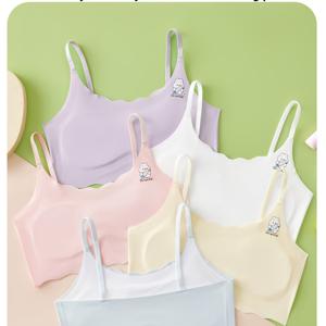 TEMU 8-13세 여아를 위한 발달 단계에 적합한 5종 세트, 편안하고 캐주얼한 스포츠 브라, 심리스, 통기성, 건강하고 포근한 캐미솔, 사계절용