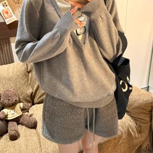 TEMU 여성용 숏팬츠, 핫팬츠, 아우터웨어, 가을 겨울 신상, 하이웨이스트, A라인, 빈티지, 보온, 슬림핏, 페티트, 캐주얼, 퍼지 팬츠