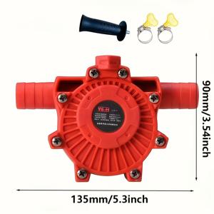 TEMU 휴대용 자가 흡입식 워터 드릴 펌프, 전동 드릴로 구동되는 직접 워터 펌프, 자가 흡입식 중력 펌프, 내구성 있는 플라스틱 구조, 가벼운 가정용 오일 및 워터 펌프 시설, 탱크 교체용 물에 적합