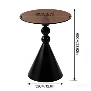 TEMU 리무버블 모던 라운드/코너 테이블 - 유리 상판 & 프레임, 다기능 소파 베드 사이드 커피 테이블, 실내/야외 사용 가능, 쉬운 청소 유리, 공간 절약형