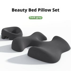 TEMU 다기능 뷰티 침대 베개 세트 | 피부 친화적인 부드러운 표면, 압력 없음, 어깨 및 복부 균형 지지, 얼굴 관리 및 목 이완 - 편안한 숨쉬기 소파 쿠션 (어깨/목 받침 포함), 폴리에스터