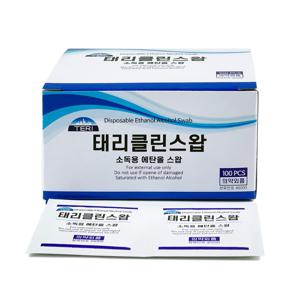 TEMU 태리스왑 소독용 에탄올 알콜솜, 100개입, 4개