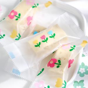 TEMU 195개/팩 벚꽃 꽃무늬 기계밀봉 사탕용 간식 봉투, 두꺼운 누가 & 깨지기 쉬운 사탕 포장용 랩백, 귀여운 동물 테마 파티 답례품