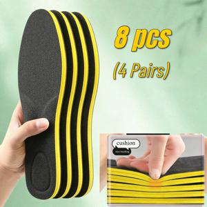 TEMU 8개/4켤레 고탄력 EVA 충격 흡수 스포츠 깔창 | 남녀공용, 땀 흡수, 통기성 원단, 가볍고 편안함, 농구, 축구에 적합, 모든 계절에 적합, 스포츠 및 헬스장 사용에 이상적