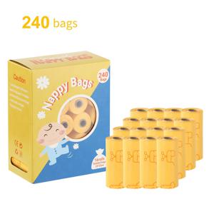 TEMU 야외용 향기 기저귀 쓰레기 봉투, 차량용 휴지통 봉투, 유모차용 휴대용 일회용 평면 롤형 기저귀 쓰레기 봉투, 초두께 방수 쓰레기 봉투