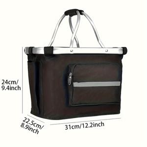 TEMU 고양이, 강아지와 같은 소형 애완동물을 위한 접이식 바구니 1개. 자전거 앞면에 부착하기 위해 설계되었습니다. 탈착식 핸들바가 특징이며, 빠른 해제가 가능하고 설치가 용이하며 분리할 수 있습니다. 사이클링, 산악 여행에 적합합니다.