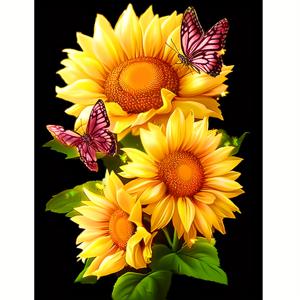 TEMU 애플 판타지, 나비, 모티브의 프린트된 십자수 키트 세트. 초보자를 위해 설계되었으며, 11CT 원단과 3개 실이 포함되어 있습니다.