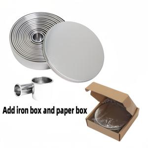 TEMU 12개/철제 상자 포함/종이 상자 포함 세트/ 스테인리스 스틸 도자기 점토 도구 라운드 세라믹 폴리머 클레이 커터 몰드 수제 도구