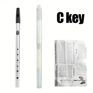 TEMU 아일랜드 휘슬 플루트 C/D 키 아일랜드 플루트 틴 페니 휘슬 6홀 플루트 초보자 연습용 악기
