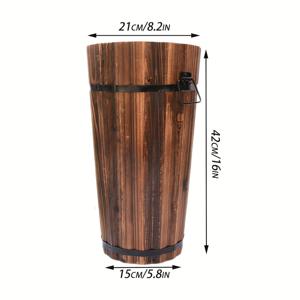 TEMU 1/3개 실내 장식 발코니 다육이 나무 화분 로그 보존 원형 정원 꽃꽂이 홈 데코 빈티지 목가 스타일 나무 화분 다기능 정원 장식품 홈 수납 버킷 나무 정원 도구 원예 선물