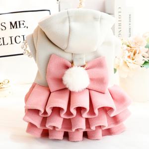 TEMU 강아지용 두꺼운 가을/겨울 의류 (공주 드레스, 코트, 케이크 스커트 포함), 테디 펫 등 소형견에게 적합