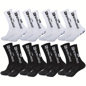 TEMU 4/8/30켤레 남녀공용 충격방지 고무 그립 양말 - 미끄럼방지 통기성 미드칼프 축구, 농구, 스케이트보드, 럭비용 트레이닝 양말 (4/8/30켤레 대용량 팩)