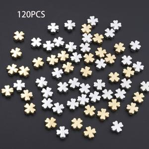 TEMU 120개 행운의 클로버 비즈 & 어소트먼트 - DIY 주얼리 만들기용 CCB 플라스틱 스페이서 비즈, 목걸이, 팔찌 및 귀걸이 선물 공예 재료