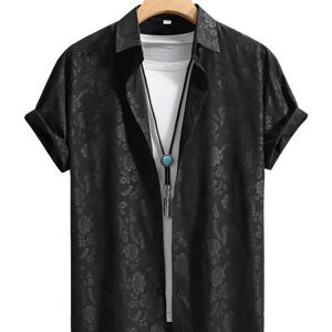 TEMU 여름 남성 패션 캐주얼 반팔 셔츠, 중국 사이즈, 사이즈 가이드를 꼭 확인해주세요