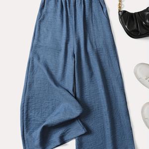 TEMU 우아하고 편안한 스타일리시 탄력 허리 다용도 카프리 팬츠
