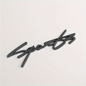 TEMU 차량용 상징적인 스포츠 로고, 3D 메탈 트렁크 및 펜더 스티커, 자동차 꾸미기