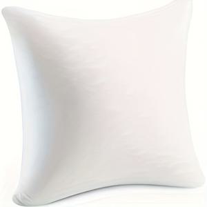 TEMU 고품질 쿠션 삽입재 (베개용), 세탁 가능한 사각 쿠션 코어, 부드럽고 푹신한 사각 패드 충전재, 지퍼 잠금 방식의 흰색 베개 라이너, 소파, 침대, 휴일, 홈 데코 및 야외 캠핑 장식에 적합