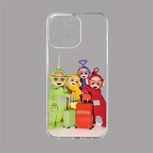 TEMU 투명 카툰 여행 파트너 패턴 UV 프린팅 폰 케이스 - 아이폰 16/16플러스/16프로/16프로맥스/13/13프로/13프로맥스/12/12프로/12프로맥스/11/11프로/11프로맥스/7/8 X/XS용