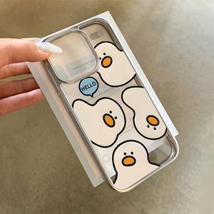 TEMU 폰 케이스: 잉글리시 덕링, 아이폰 16 프로 맥스/15/14 플러스/13/12/11/시리즈 호환, 이스터, 크리스마스, , 친구, 선물, 소프트 쉘 보호 케이스, 커플 폰 케이스