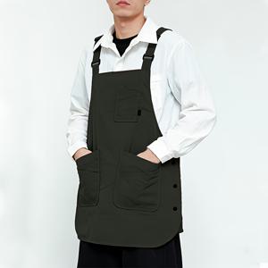 TEMU 1개 아트리스틱 크리에이션 작업 앞치마 - 조절 가능한 멀티포켓 리버서블 디자인, 내구성 폴리에스터 주방용, 베이킹, 카페, 사진 촬영 및 가정용 다목적 의류