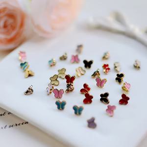 TEMU 6mm 미니 나비 단추 25개입, OB11 인형 옷용 초소형 사이즈, 수제 재료 및 추가용 6점 인형 단추