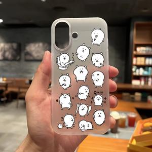 TEMU 귀여운 자기비하 곰돌이 폰 케이스 - 아이폰 16, 15, 14, 13, 12, 11 프로 맥스 미니 XR XS X 7 8 플러스 소프트 TPU 매트 백 커버