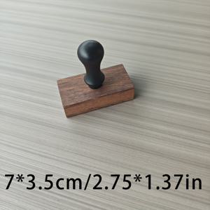 TEMU 빈티지 컬러의 나무 스탬프, 블랙 핸들 포함. 브랜드 디자인, 결혼식, 우편 주소, 사무실 사용, 생일 파티 등에 적합