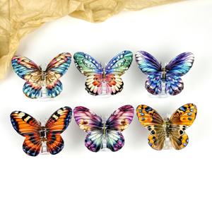 TEMU 6개 나비 머리핀, 우아하고 컬러풀한 날개 디자인, 뒤통반 매듭 스타일, 가볍고 내구성 있는 여성 헤어 액세서리, 달콤한 스타일, 결혼식, 할로윈, 크리스마스, 일상 및 테마 파티에 완벽