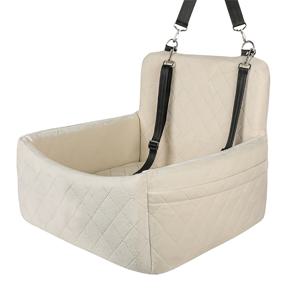 TEMU 소형 및 중형견용 강아지 카시트 1개, 편리한 강아지 부스터 카시트, 수납백 및 안전벨트가 포함된 펫 카시트 여행용 침대, 탈부착 가능한 쿠션 포함, 세척 용이, 2개의 안전벨트, 쉬운 설치, 20파운드 이하 반려동물용 선물