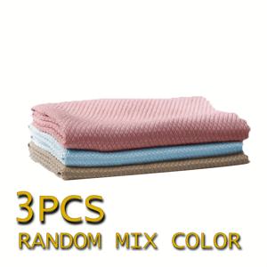 TEMU 유리 물때를 제거하고 표면에 얼룩을 남기지 않도록 하는 3가지 마법의 청소용 천입니다. 물때와 얼룩을 효과적으로 빠르고 편안하게 제거하여 주방 청소에 이상적입니다.